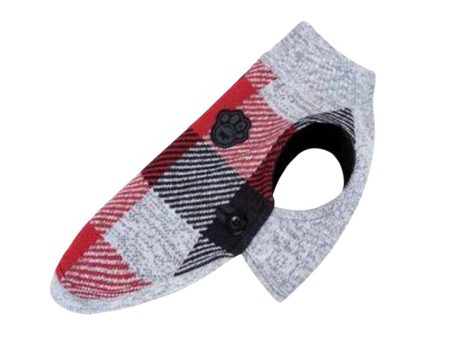 Canada Pooch Dog Northern Knit 2.0 Plaid 12 on Sale