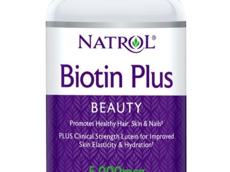 Natrol, Biotin Plus 5,000 mcg, 60 Tablets Hot on Sale