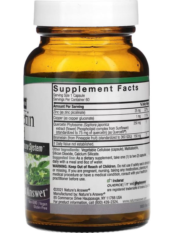 Nature s Answer, Quercetin Blend, 60 Vegetarian Capsules on Sale