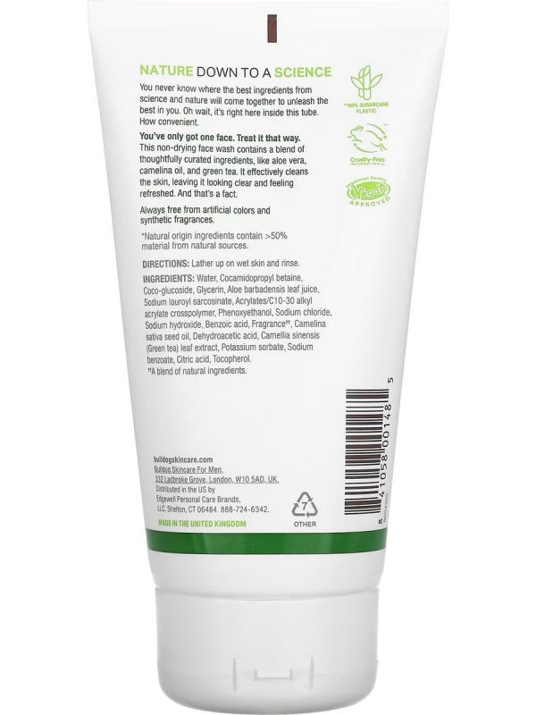 Bulldog Skincare, Original Face Wash + Aloe Vera, 5 fl oz Discount