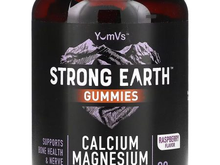 YumV s, Strong Earth Gummies, Calcium Magnesium and Vitamin D, Raspberry, 90 Gummies For Cheap