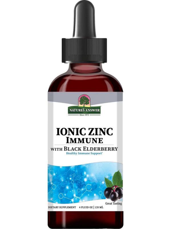 Nature s Answer, Ionic Zinc Immune with Black Elderberry, 4 fl oz For Cheap