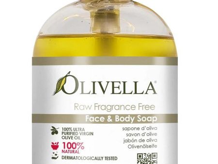 OLIVELLA, Face & Body Liquid Soap Pump, Raw Fragrance Free, 16.9 fl oz Discount