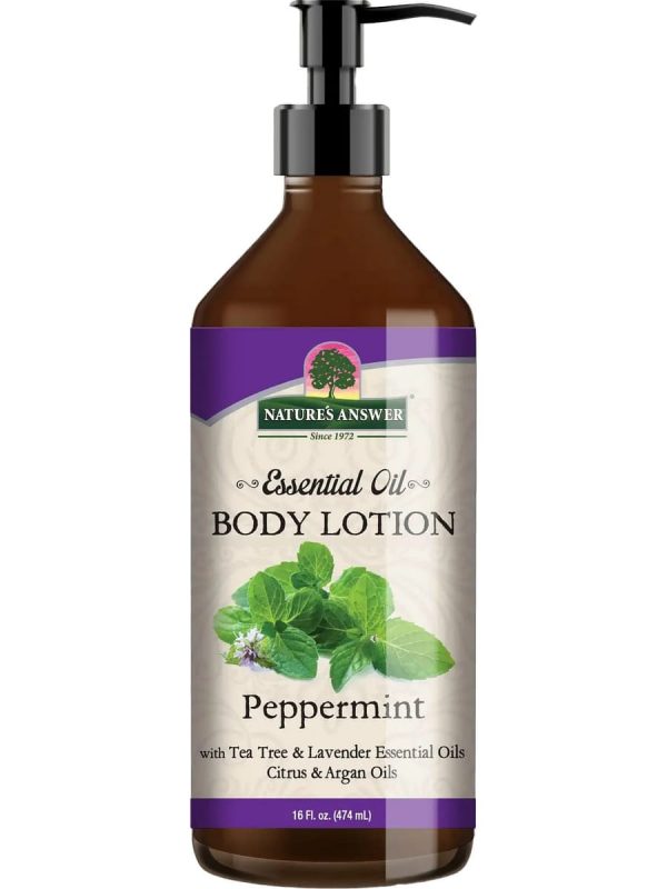 Nature s Answer, Essential Oil, Body Lotion, Peppermint, 16 fl oz on Sale