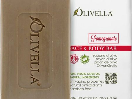 OLIVELLA, Bar Soap Pomegranate, 5.29 oz Online now