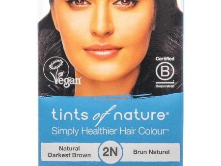 Tints of Nature, 2N, Natural Darkest Brown, Permanent Hair Colour, 4.4 US fl oz Online