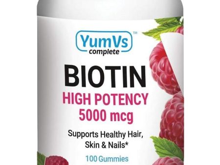 YumV s, Biotin High Potency, 5000 mcg, Raspberry, 100 Gummies For Discount