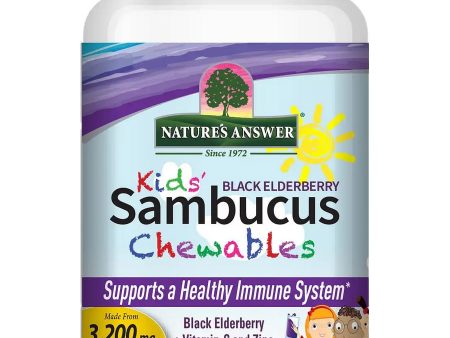 Nature s Answer, Sambucus Black Elderberry Kids Chews, 45 Chewable Tablets Online Hot Sale