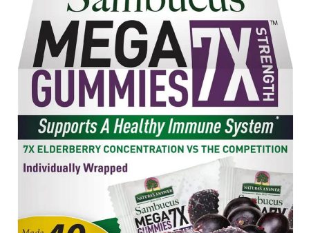 Nature s Answer, Sambucus Mega Gummies, 7X Strength, 30 Gelatin Free Vegan Gummies For Cheap