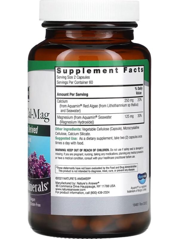 Nature s Answer, Marine Based Cal-Mag, 120 Vegetarian Capsules Fashion