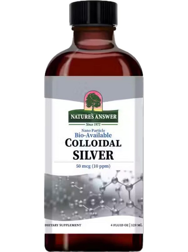 Nature s Answer, Colloidal Silver Liquid 50 mcg, 4 fl oz Online Hot Sale