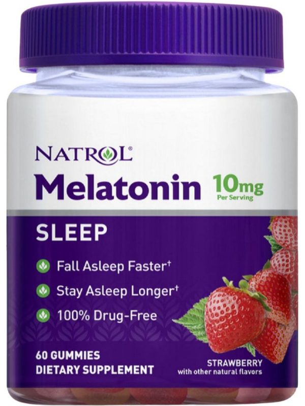 Natrol, Melatonin 10 mg Strawberry Flavor, 90 Gummies on Sale