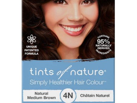 Tints of Nature, 4N, Natural Medium Brown, Permanent Hair Colour, 4.4 US fl oz For Cheap