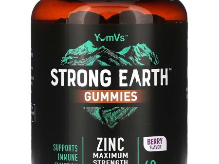 YumV s, Strong Earth Gummies, Zinc Maximum Strength, 50 mg, Berry, 60 Gummies Supply