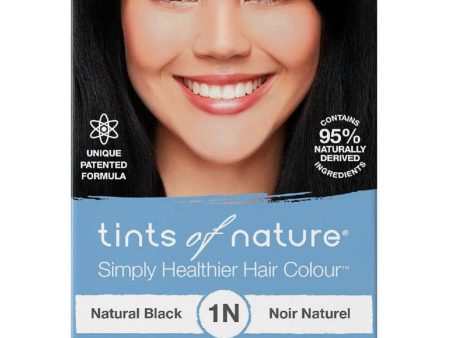 Tints of Nature, 1N, Natural Black, Permanent Hair Colour, 4.4 US fl oz on Sale