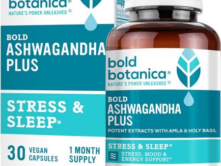 Bold Botanica, Bold Ashwagandha Plus, 30 Vegan Capsules Hot on Sale