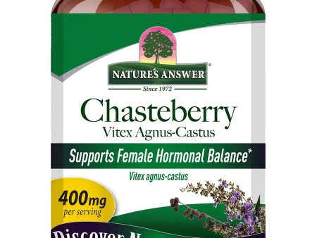 Nature s Answer, Chasteberry, Vitex Agnus-Castus, 400 mg, 90 Vegetarian Capsules Online Hot Sale