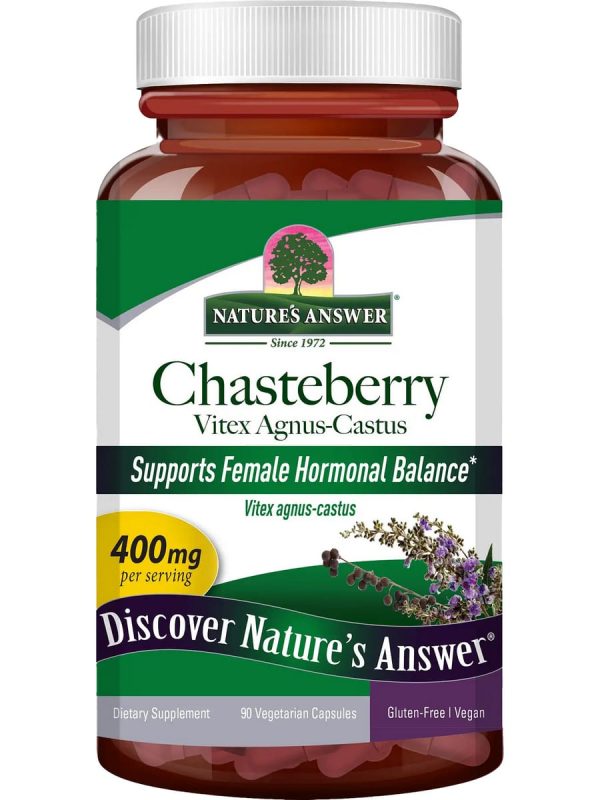 Nature s Answer, Chasteberry, Vitex Agnus-Castus, 400 mg, 90 Vegetarian Capsules Online Hot Sale