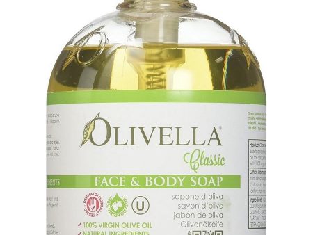 OLIVELLA, Liquid Face and Body Soap Pump, Original, 16.9 fl oz Fashion