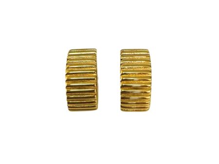 Ribbed Clip-On Earrings - Gold Online