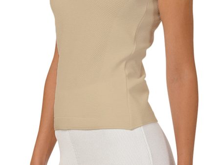 Ellie Knitted Top - Beige Online Sale