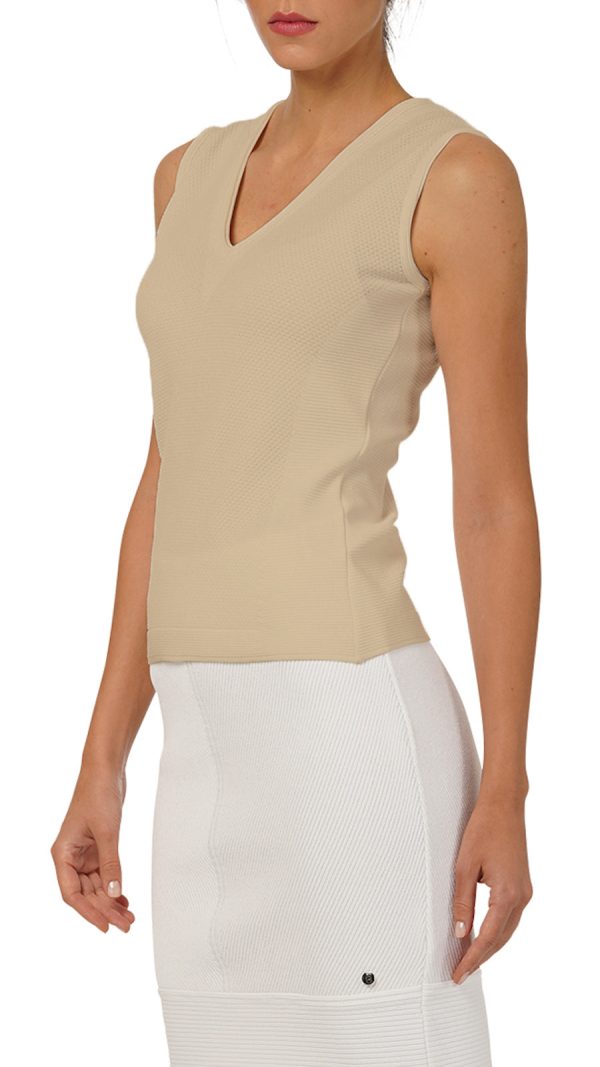 Ellie Knitted Top - Beige Online Sale