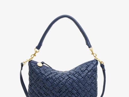 Petit Moyen Messenger Bag - Navy Puffy Woven Online