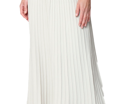 Geraldina Pleated-Knit Maxi Skirt - Beige Cheap