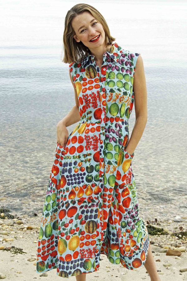 Sea Island Dress - Farmer s Market Vintage Print Sale