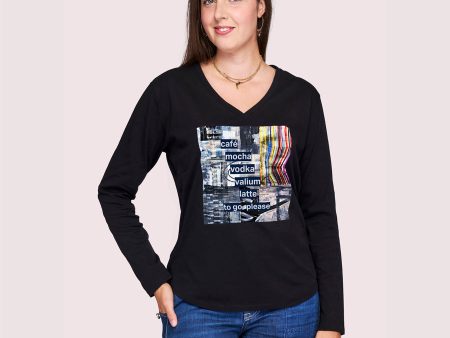 The Victoria Long Sleeve Tee - Cafe Mocha Discount