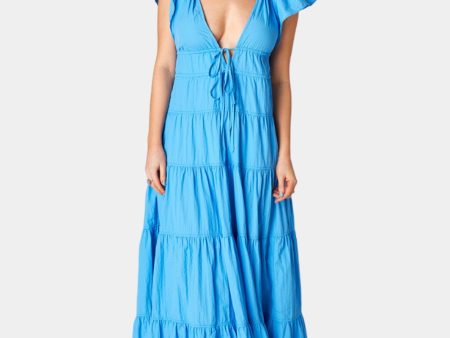 Holland Tiered Maxi Dress - Aquatic Sale