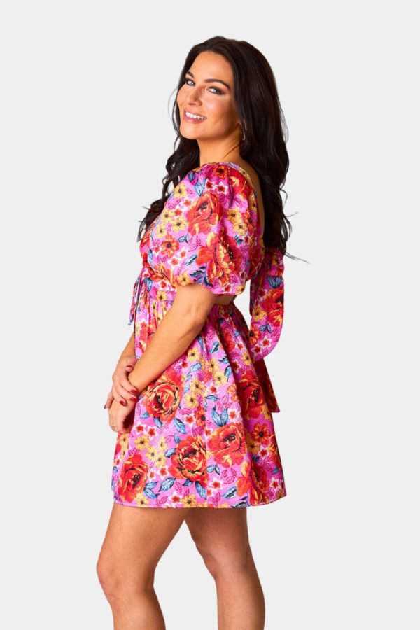 Hannah Elastic Waist Mini Dress - Daisy Days Online now