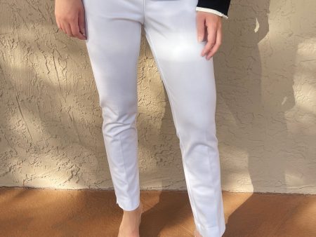 Annie 29  Paramount Knit Pants - White Supply