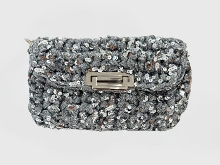 Club FLA Bag - Silver Sequins and Lamé For Discount