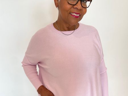 Sabrina Boxy Sweater - Pale Pink For Cheap