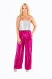 Sondra High-Waisted Velvet Pants - Fuchsia For Sale