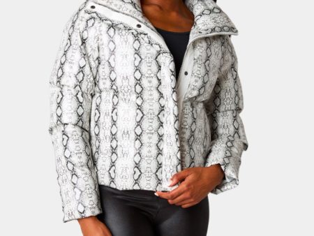 Addison Puffer Jacket - White Snake Online now