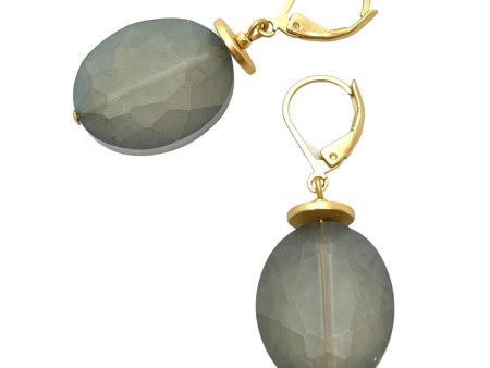 Matte Faceted Crystal Earrings - Olive Supply