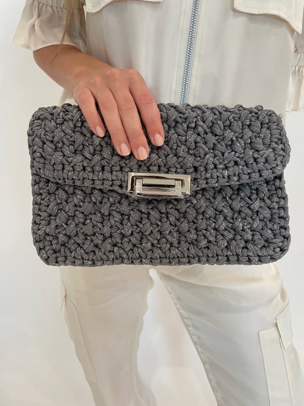 Bagatelle Lurex Bag - Dark Grey Combo on Sale