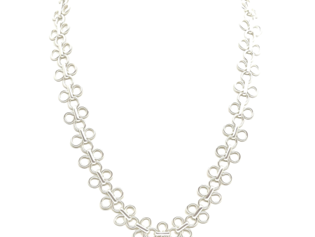 Clover Chain Necklace - Matte Silver Online Sale