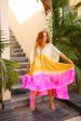 Mamie Caftan Maxi Dress - Strawberry Limeade Online Hot Sale