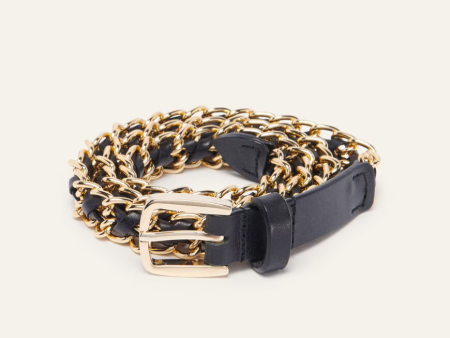 Brooke Belt - Black Gold Hot on Sale