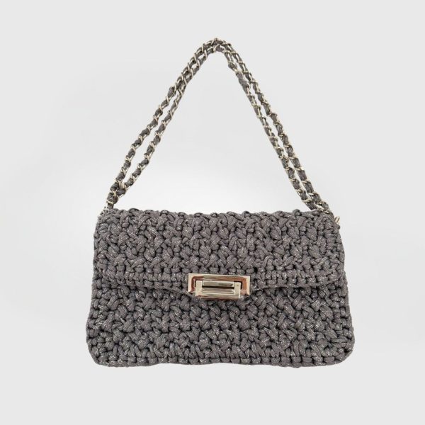 Bagatelle Lurex Bag - Dark Grey Combo on Sale