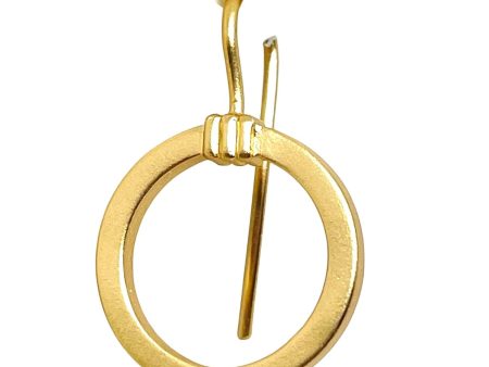 Circle Frame Earrings - Matte Gold on Sale