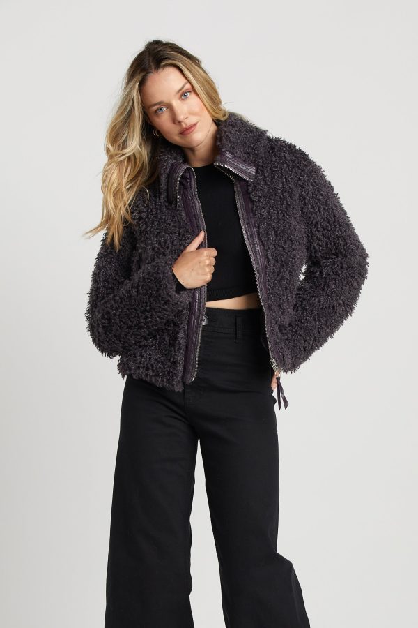 Carrie Short Mongolian Faux Fur Coat - Mulberry For Discount