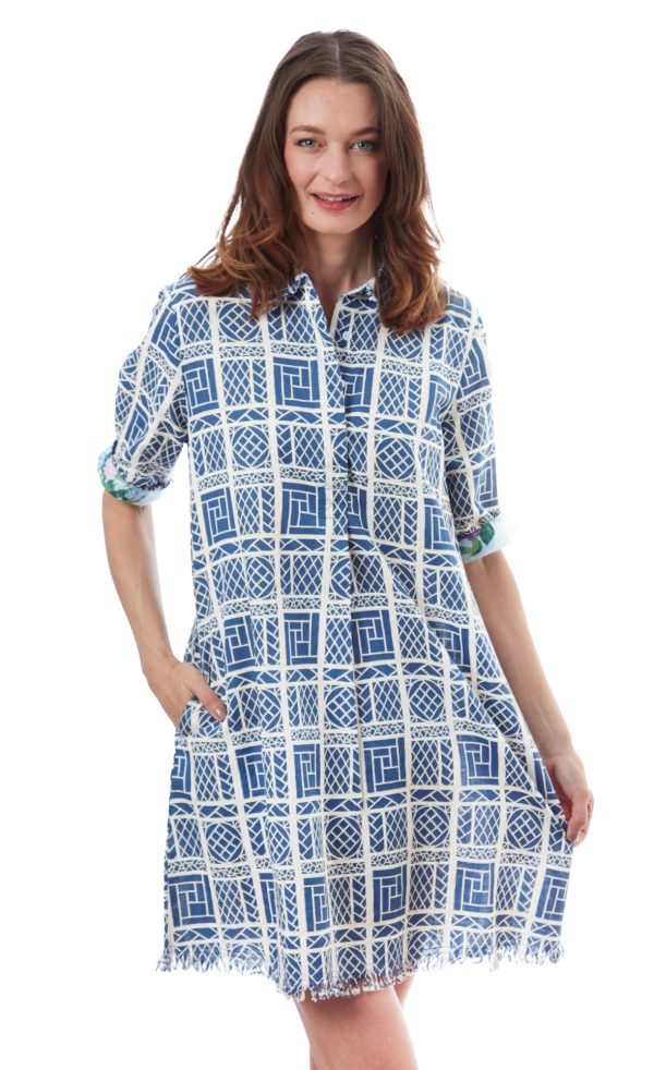 Chatham Dress - Navy Chinoiserie Print Fashion