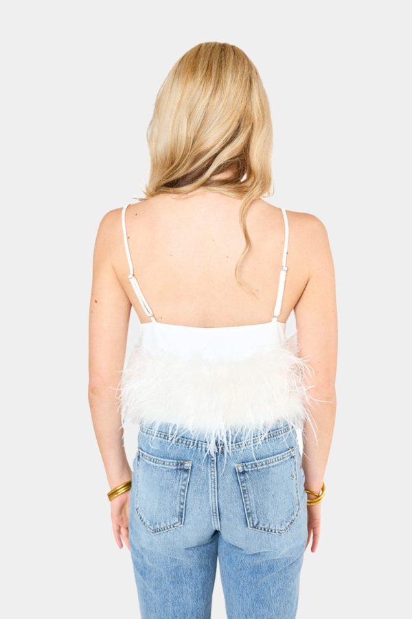 Reno Feather Tank Top - White Supply