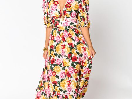 Miranda Puff Sleeve Maxi Dress - Vanity Fashion