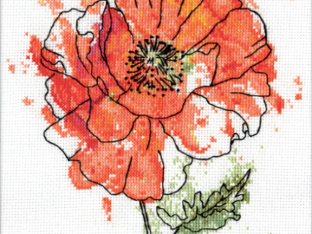 Design Works Cross Stitch Kit - Peach Floral 2973 Online now