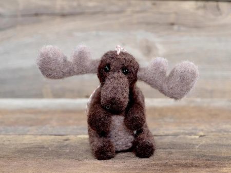 Moose Ornament Needle Felting Kit from The General Bean Hot on Sale